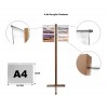 Window Display hook on over pocket Stand A4 Portrait expo office