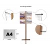 Window Display hook on over pocket Stand A4 Portrait expo office