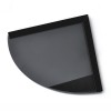 Corner Curved Glass Shelf (Black)