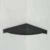 Corner Curved Glass Shelf (Black)