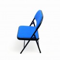 Blue Folding Chair (Fabric Padded)