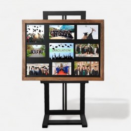 Photograph Display Easel & Wooden Magnet Board