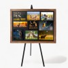 Photograph Display Metal Easel with Wooden Magnet Board