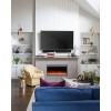 TV Wooden Shelf Under Fireplace Mantel