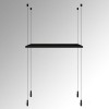 Black Wooden Shelf Suspended Cable Display Kit (Ceiling to Floor)