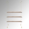 Wooden Embossed Oak Shelf Suspended Cable Display Kit (Ceiling to Floor)