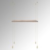 Wooden Embossed Oak Shelf Suspended Cable Display Kit (Ceiling to Floor)