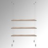 Wooden Embossed Oak Shelf Suspended Cable Display Kit (Ceiling to Floor)