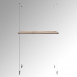 Wooden Embossed Oak Shelf Suspended Cable Display Kit (Ceiling to Floor)