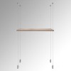 Wooden Embossed Oak Shelf Suspended Cable Display Kit (Ceiling to Floor)