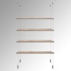 Wooden Embossed Oak Shelf Suspended Cable Display Kit (Ceiling to Floor)