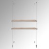 Wooden Embossed Oak Shelf Suspended Cable Display Kit (Ceiling to Floor)