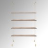 Wooden Embossed Oak Shelf Suspended Cable Display Kit (Ceiling to Floor)