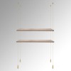 Wooden Embossed Oak Shelf Suspended Cable Display Kit (Ceiling to Floor)