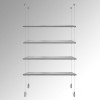 Grey Wooden Shelf Suspended Cable Display Kit (Ceiling to Floor)