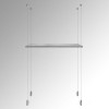 Grey Wooden Shelf Suspended Cable Display Kit (Ceiling to Floor)