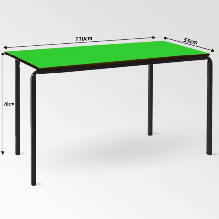 Stacking Rectangular Table - Coloured (Red, Walnut, Lime Green & Blue) | IMPSUK