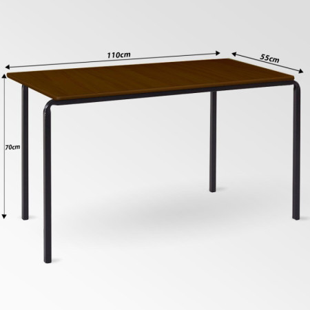 Stacking Rectangular Table - Coloured (Red, Walnut, Lime Green & Blue) | IMPSUK