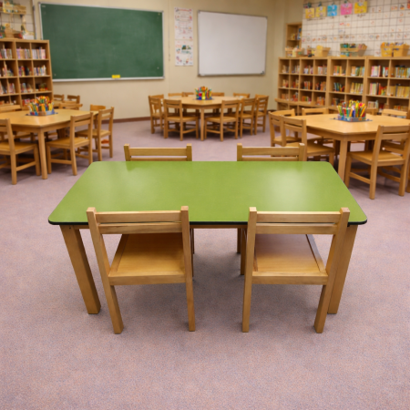 Kids Activity Pre-School Classroom Study Table - Coloured | IMPSUK