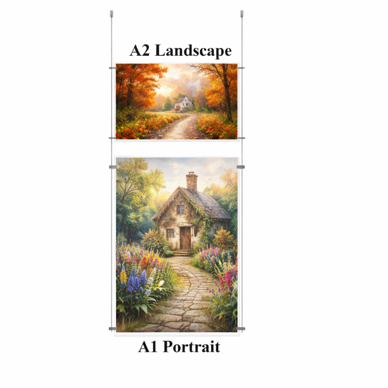 Ceiling Display kit A1 Portrait + A2 Landscape | IMPSUK