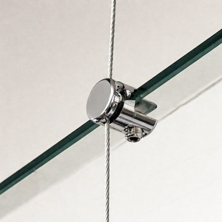 Cable Display Glass Shelf Support Single