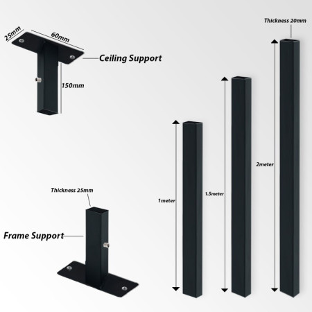 Heavy Duty Ceiling to Frame Hanging Kit