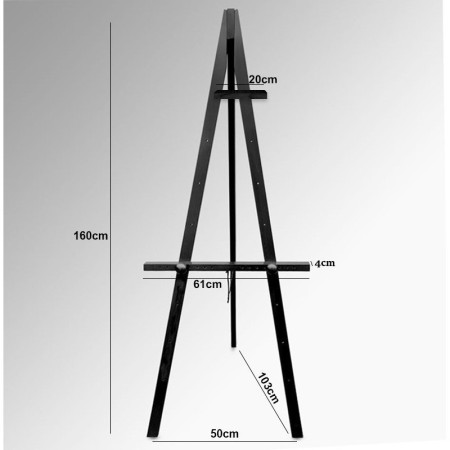 Wooden Display Easel With Artist Caption Holder