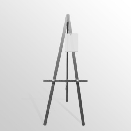 Wooden Display Easel With Artist Caption Holder