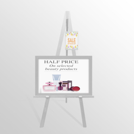 Wooden Display Easel With Artist Caption Holder