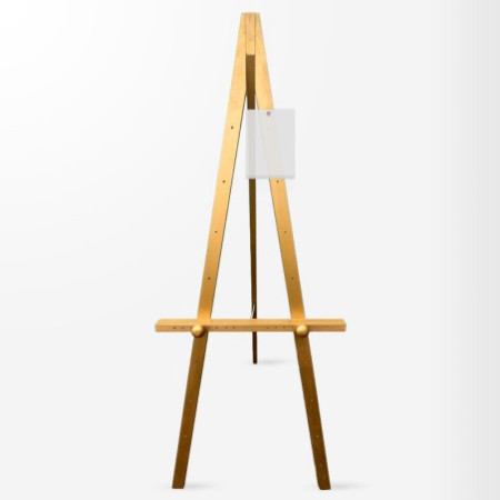 Wooden Display Easel With Artist Caption Holder
