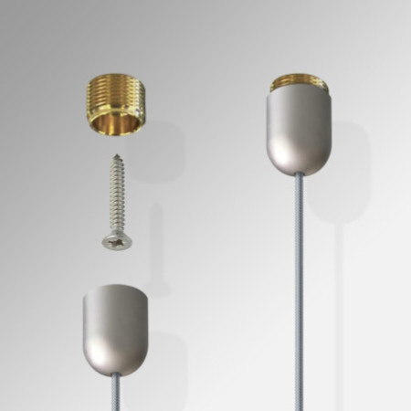 Suspended Ceiling to Floor (Fittings Only) Wooden Shelves Cable Kit