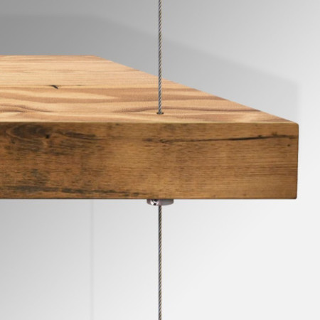 Suspended Ceiling to Floor (Fittings Only) Wooden Shelves Cable Kit