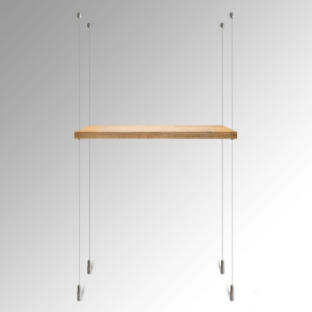 Suspended Ceiling to Floor (Fittings Only) Wooden Shelves Cable Kit