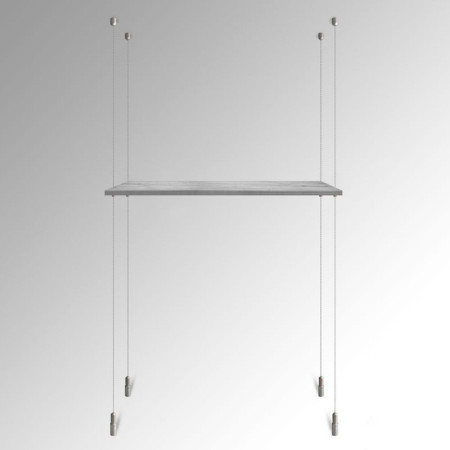 Grey Wooden Shelf Suspended Cable Display Kit