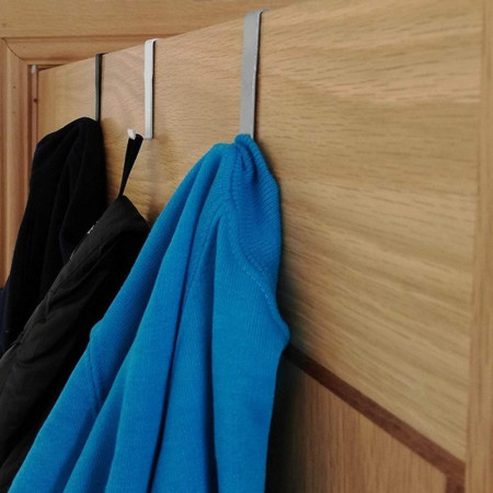 Heavy Duty Metal Door Brackets – Black, Silver & White – Multi-Purpose Shelf / Display Support Hooks