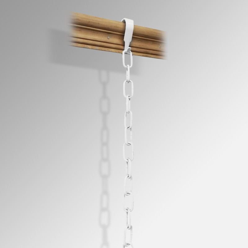 White Picture Hanging Chain Kit – Modern Hanging System for Frames, Mirrors & Artwork Displays