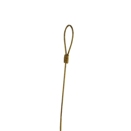 Gold Steel Hanging Cable with Loop – Strong Wire Suspension for Picture, Display & Hanging Systems