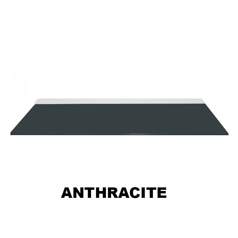 Anthracite Glass Shelf – Modern Floating Toughened Glass Shelf for Bathroom, Kitchen & Display Use