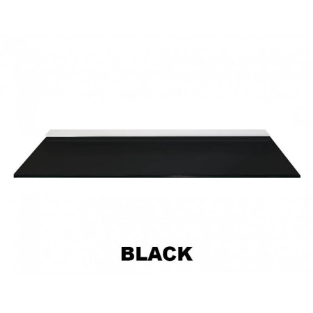 Black Glass Shelf – Modern Floating Toughened Glass Shelf for Bathroom, Kitchen & Display Use
