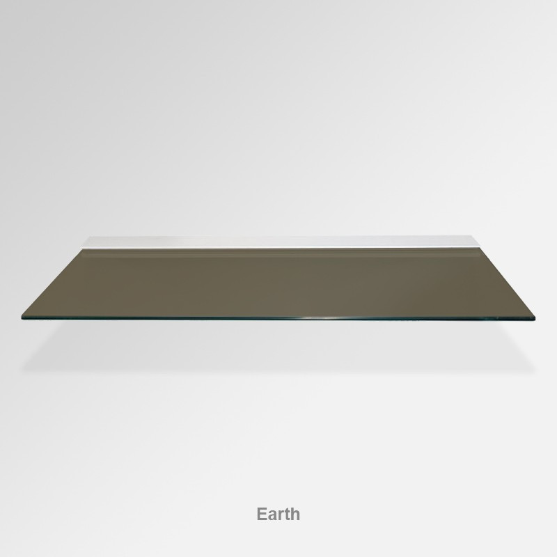Earth Glass Shelf – Modern Floating Toughened Glass Shelf for Bathroom, Kitchen & Display Use