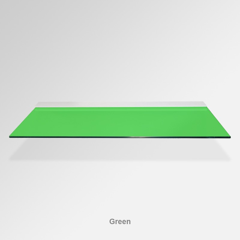 Green Glass Shelf – Modern Floating Toughened Glass Shelf for Bathroom, Kitchen & Display Use