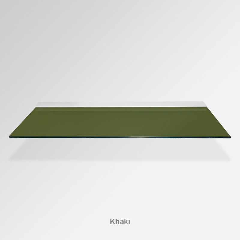Khaki Colour Glass Shelf