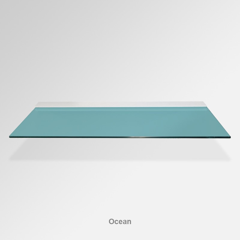 Ocean Glass Shelf – Modern Floating Toughened Glass Shelf for Bathroom, Kitchen & Display Use