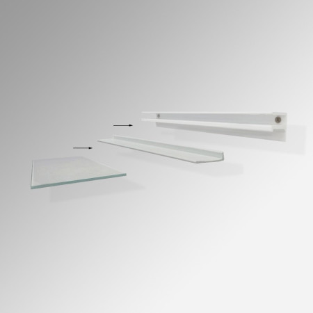 Red Glass Shelf – Modern Floating Toughened Glass Shelf for Bathroom, Kitchen & Display Use