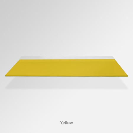 Yellow Glass Shelf – Modern Floating Toughened Glass Shelf for Bathroom, Kitchen & Display Use