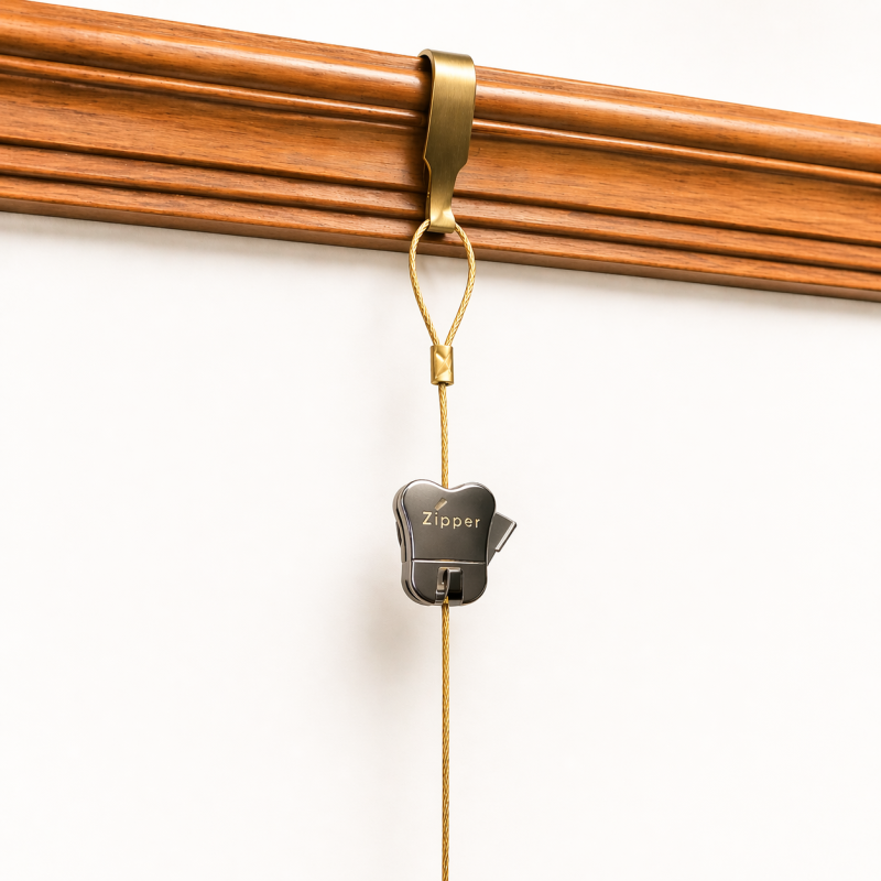 Gold Steel wire rope with STAS Zipper | IMPSUK