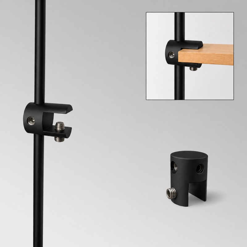 6mm Rod Shelf Support Clamp | Adjustable Display Shelf Holder | IMPSUK UK