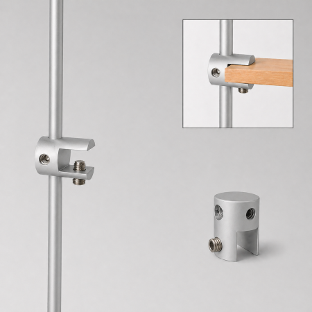 6mm Rod Shelf Support Clamp | Adjustable Display Shelf Holder | IMPSUK UK