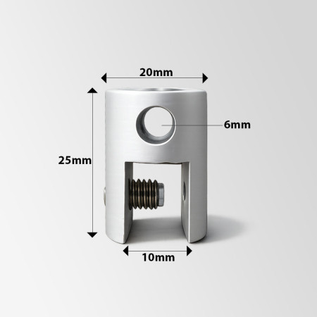 6mm Rod Panel Support Clamp | Adjustable Display Panel Holder | IMPSUK UK