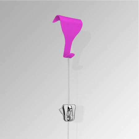 Moulding Hook Clear Wire Set with Zipper Hook(Security)